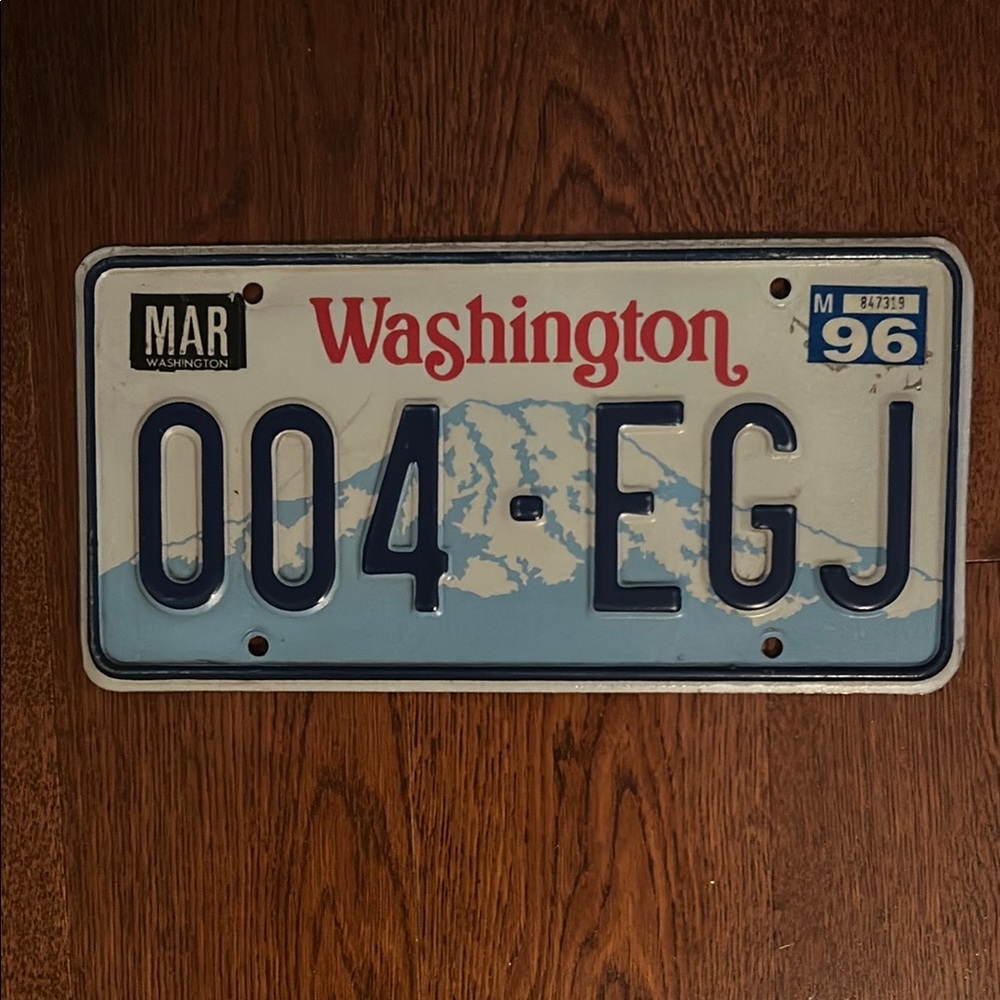 Vintage Washington license plate